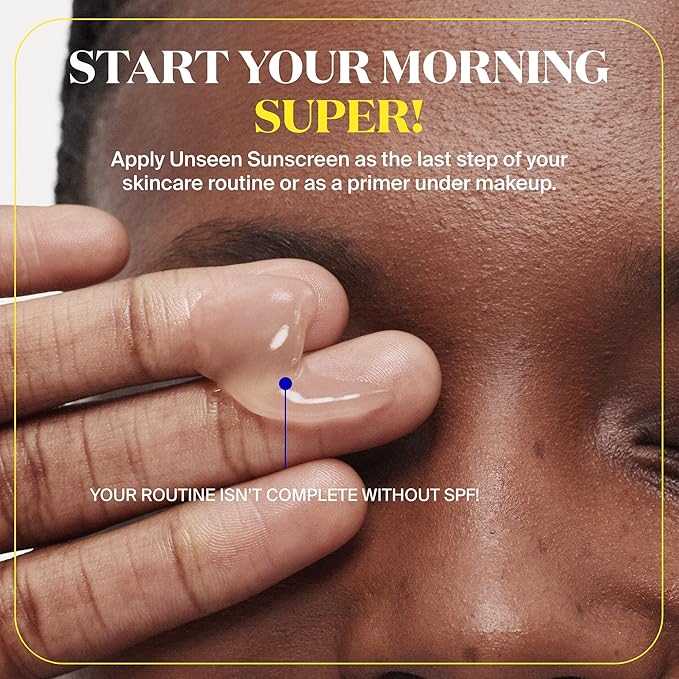 Supergoop! Unseen Sunscreen - SPF 50 - Clear & Invisible Face Sunscreen + Broad Spectrum + Makeup-Gripping Primer - Weightless, Scentless, Oil Free - For All Skin Types & Tones - 2.5 fl oz