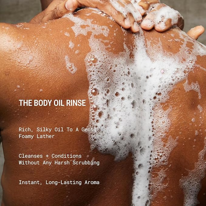 JUNO & Co. Body Oil Rinse, Shower Oil with with Rice Bran, Meadowfoam Seed & Calendula, Hydrating, Balancing & Skin-Softening Body Wash for Women/Men 9.13 fl oz