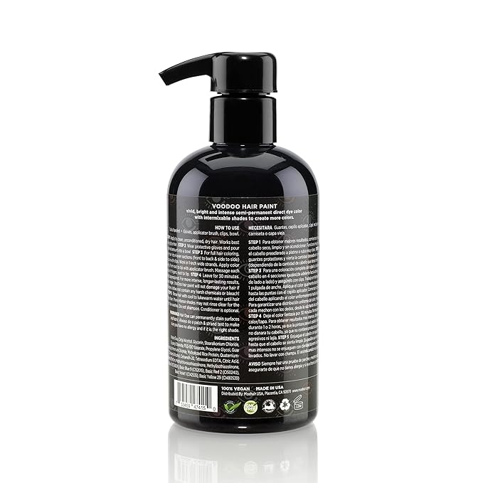 MOEHAIR Semi-Permanent Hair Color | Dark Blue Hair Dye 8 Oz | No Ammonia, Sulfate or Paraben | Vegan & Cruelty-Free | Voodoo Serenity Blue Hair Color (Black)