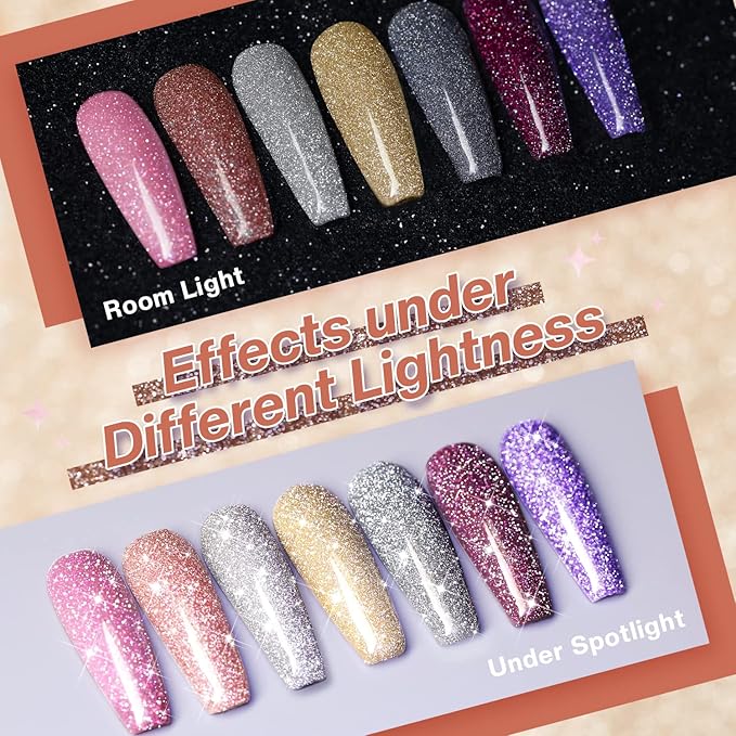 Modelones Nail Polish Remover, Acetone Nail Polish Remover and Glitter Sparkle Reflective Gel Rose Soak Off 8 Fl Oz for Nail Art Design LED Manicure Salon DIY at Home 1 PCS, Rose