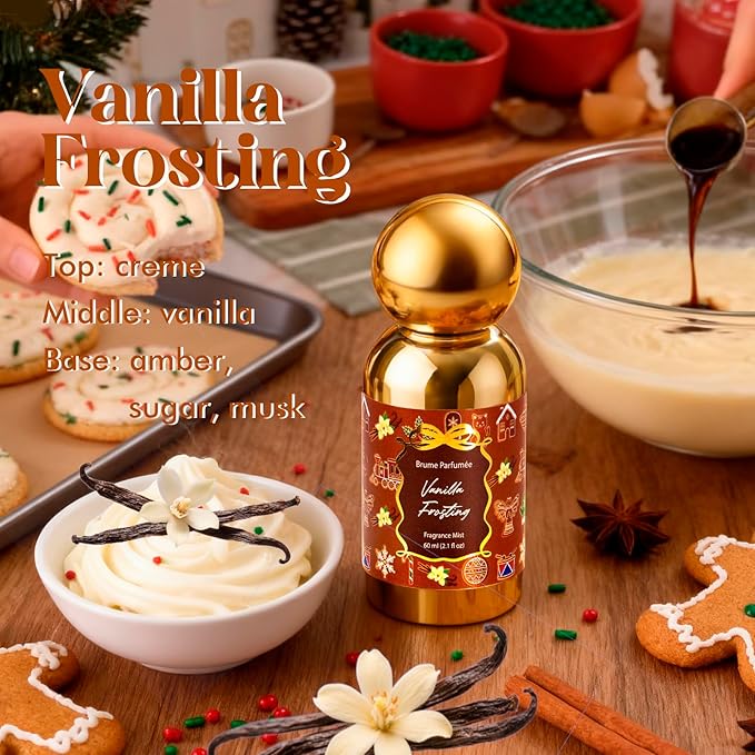 CLESH Body Spray for Women, Vanilla Frosting, Winter Petal, Holiday Blossom, 3 Pack Travel Size Set, 60ml/2.1 fl oz, Fragrance Mist