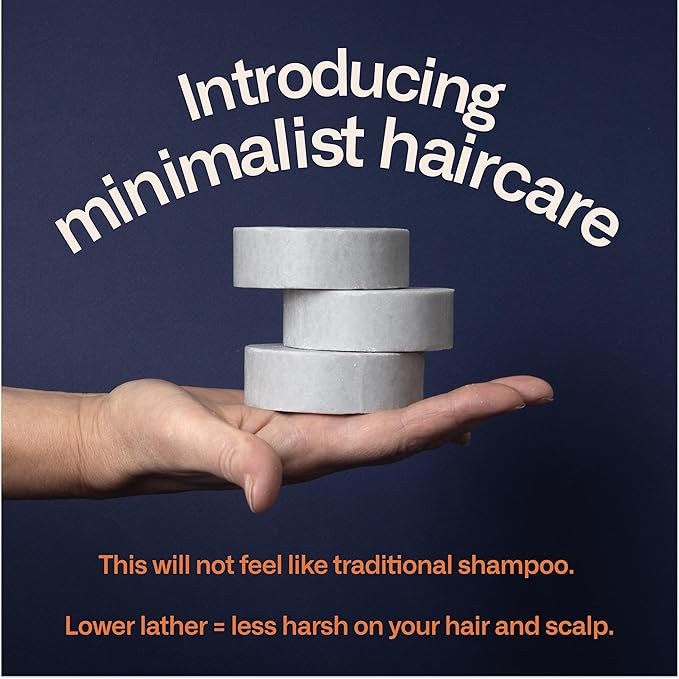 Modern Mammals Light Shampoo Bundle - Gentler Wash for Better Hair, Minimalist Hair Care, Low Lather, Fragrance-Free (2.4oz Bar & Slotted Wooden Tray)