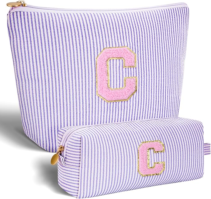 Customized Mothers Day Gifts - Birthday Gift for Mom,Gifts From Daughter,Mother in Law Gifts,Mama Gift Idea,Makeup Bag Set Cosmetic Bag - Lavender,C