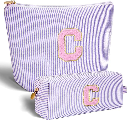 Customized Mothers Day Gifts - Birthday Gift for Mom,Gifts From Daughter,Mother in Law Gifts,Mama Gift Idea,Makeup Bag Set Cosmetic Bag - Lavender,C