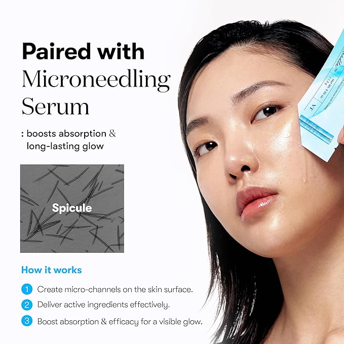 VT COSMETICS Hydrop Reedle Shot 100hl 2-Step Hydrogel Mask(34.5gx4ea), Intensive Hydrating, Exosome Hyaluronic Acid, Dewy & Glass Skin, Overnight Melting Mask, Korean Facial Mask