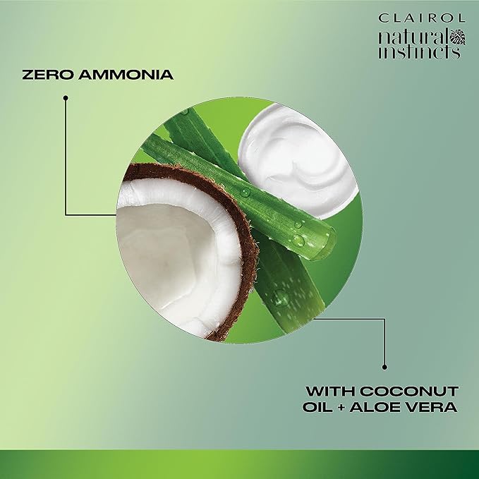 Clairol Natural Instincts Demi-Permanent Hair Dye, 2 Black Hair Color, Pack of 3