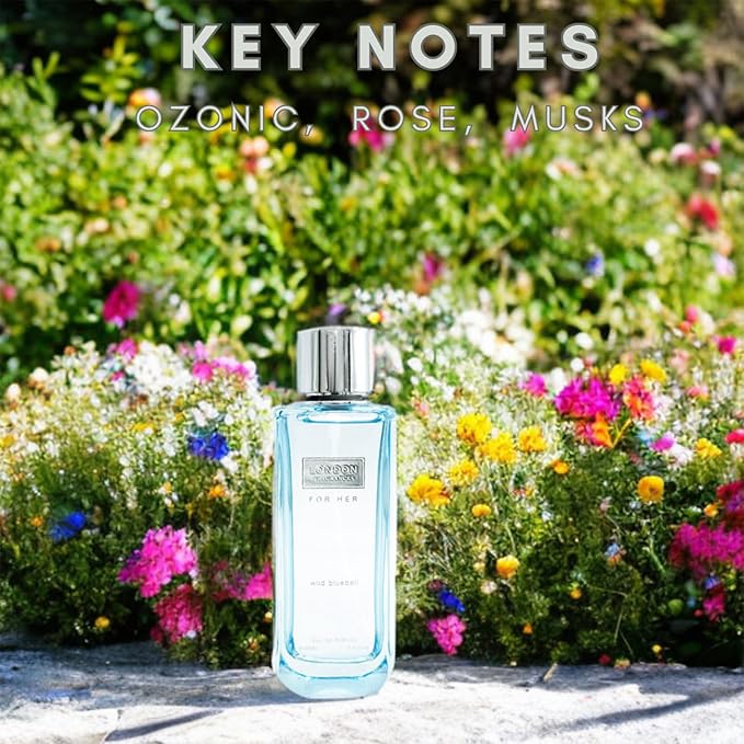 London Fragrances - Wild Bluebell - Women's Fragrances - Floral, Fresh, Musky Eau de Parfum - Long Lasting Perfume for Women - 3.4 oz