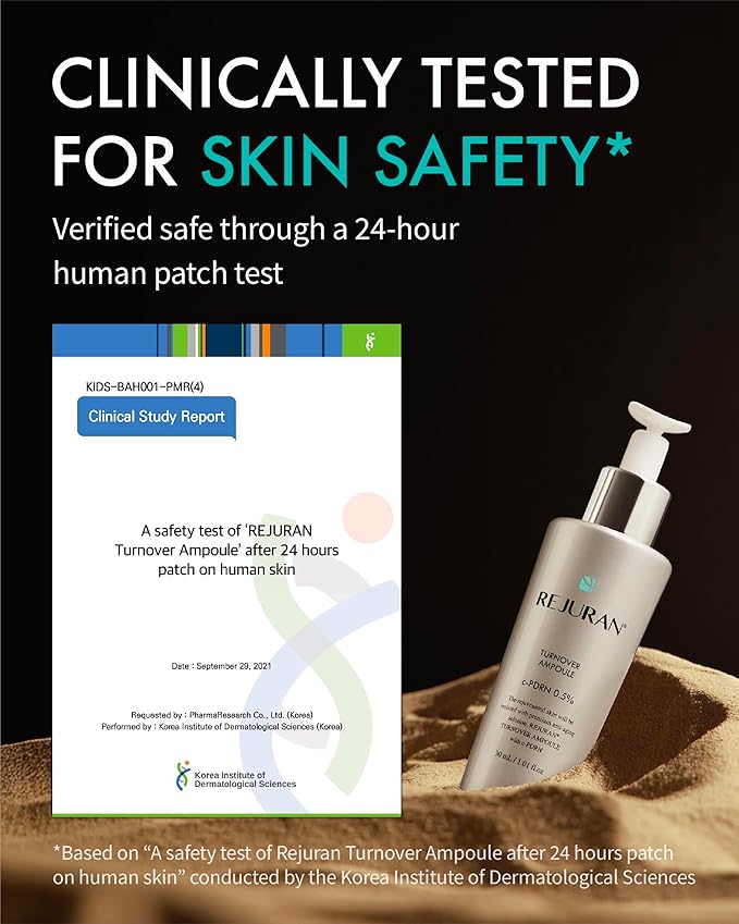REJURAN® Turnover Ampoule, c-PDRN® – Original Salmon DNA PDRN Face Serum for Rejuvenation, Firming, Hydration & Youthful Glow, Refines Skin Texture. Korean Skincare (1.01 fl oz)