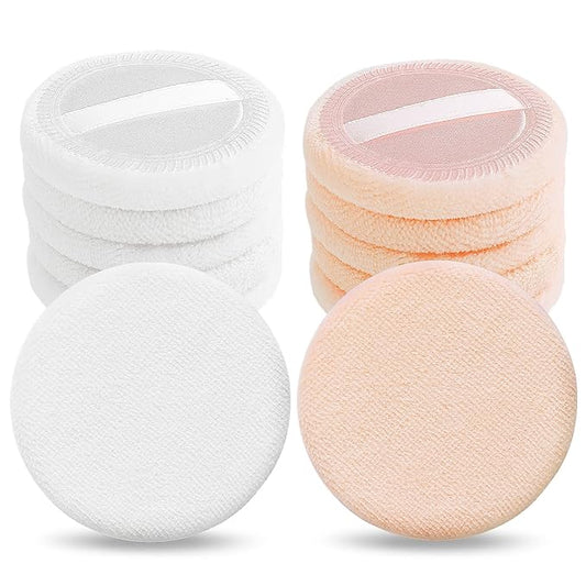 Sibba Beauty Blender Makeup Sponge 12 PCS Fluffy Make Up Foundation Applicator Face Blending Setting Pads Cosmetics Matte Loose Powder Body Paint Wet Dry Application Brushes (white/skin color)