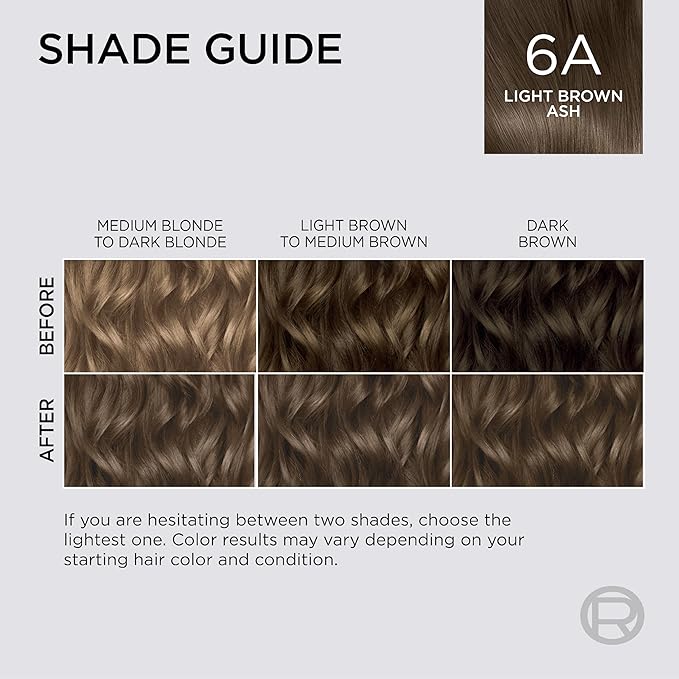 L'Oreal Paris Colorsonic Permanent Hair Dye Cartridge, Vibrant Hair Color for Root Touch Up, Gray Coverage or All Over Color in just 5 Minutes, 6A Light Ash Brown (Coloring Device Sold Separately)