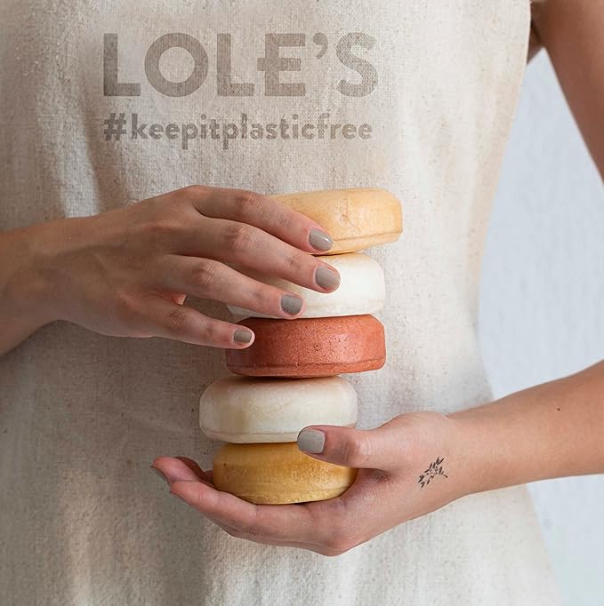 LOLE'S Shampoo Bar and Conditioner 2in1 with Jojoba Oil for Itchy Scalp & Dandruff, Moisturizes & Cleans Scalp, Travel Shampoo, Silicone Free, 3.5Oz