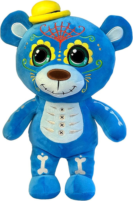 Sugar Skull Teddy Bear (Mystic Blue)