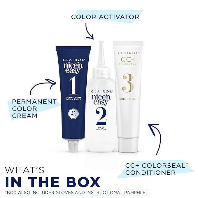 Clairol Nice'n Easy Permanent Hair Dye, 5CB Medium Warm Chestnut Brown Hair Color, Pack of 3