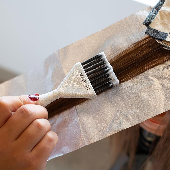 FRAMAR Hair Color Brush Set – Glitter Color Brush, Hair Dye Brush Kit, Hair Coloring Brush, Hair Color Brushes For Hair Stylist, Hair Dying Brush, Hair Salon Supplies, Hair Dye Brushes – 3Pk