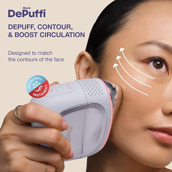 Shark FacialPro Glow at-Home Hydro-Powered Facial System with DePuffi Hot & Cold Therapy – Professional Spa Skincare Device for Pore Cleansing, Hydration, & Radiant Glow, Lilac, FH320PL