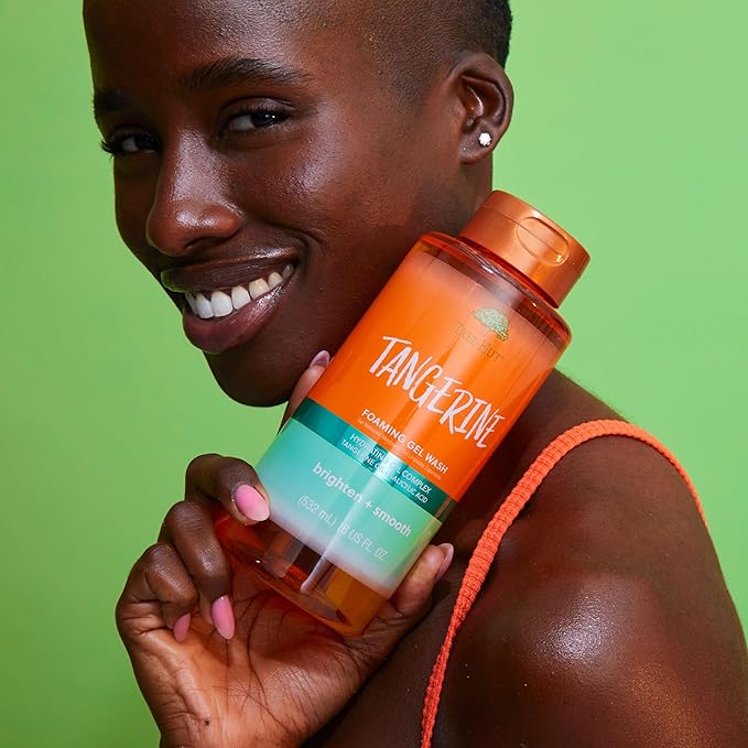 Tree Hut Tangerine Foaming Gel Wash, Hydrating & Moisturizing Body Wash with Shea Butter & Nourishing Essential Oils, Daily Cleanser for Soft Smooth Skin, 18 fl oz