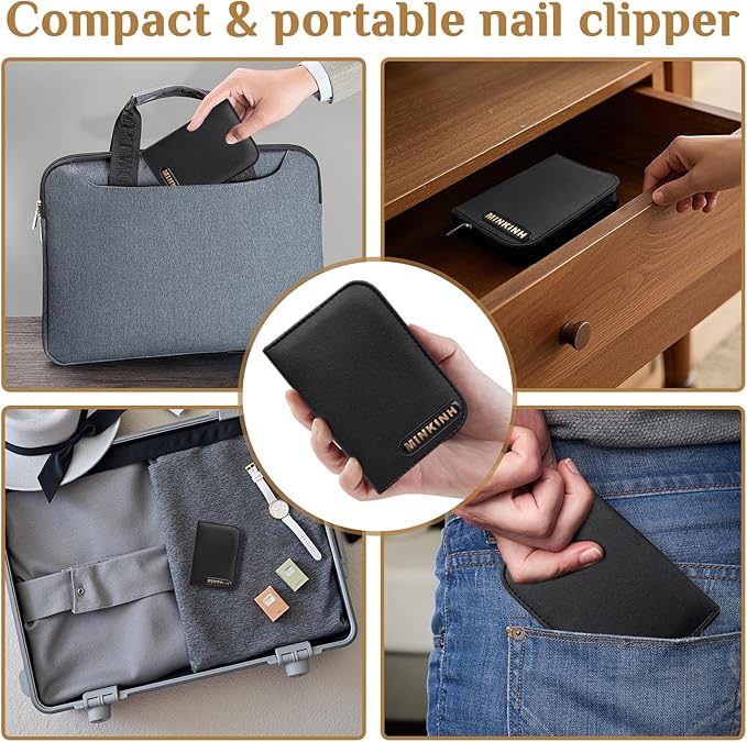 Manicure Set Professional Nail Clipper Kit-26 Pieces Stainless Steel Manicure Kit,Nail Care Tools with Luxurious Travel Case Nail Grooming Kit Present for Men Husband Boyfriend Parent