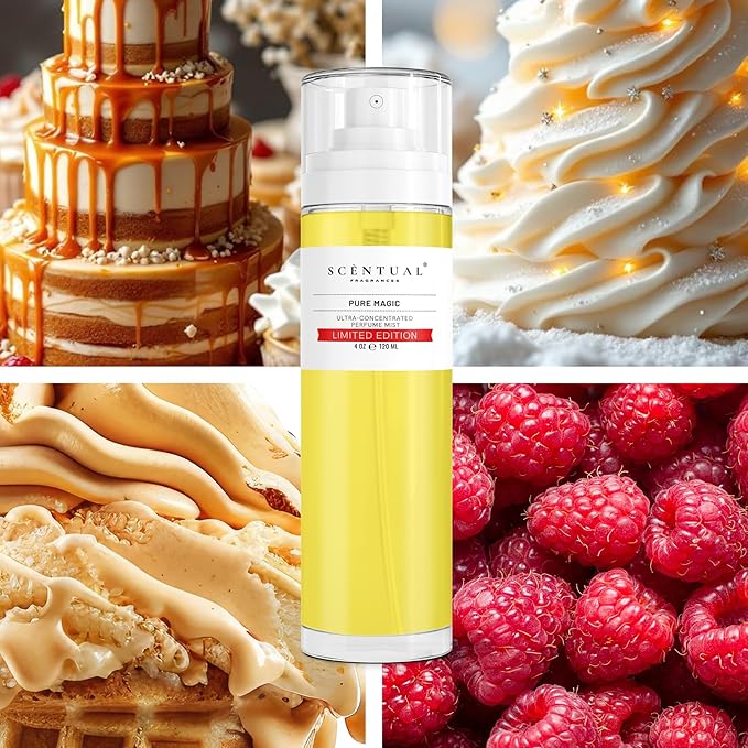 Ultra-Concentrated Hair & Body Perfume Mist, Long Lasting Women's Fragrance, Gourmand Perfumes for Women, Vegan and Cruelty Free (Pure Magic)