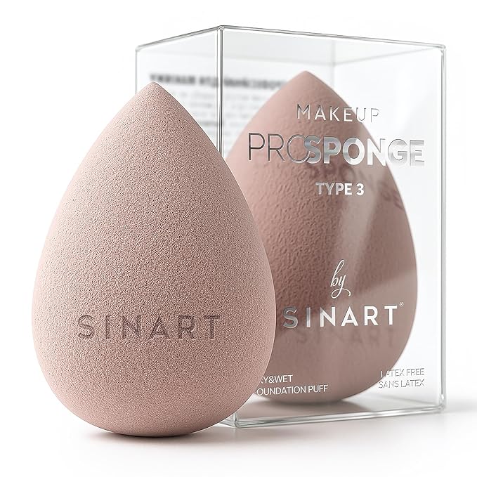 Makeup Sponge, Beauty Makeup Foundation Blender, For Liquid, Cream, & Powder Products, Original Premium PROsponge, Vegan, Cruelty & Latex-Free (BEIGE)