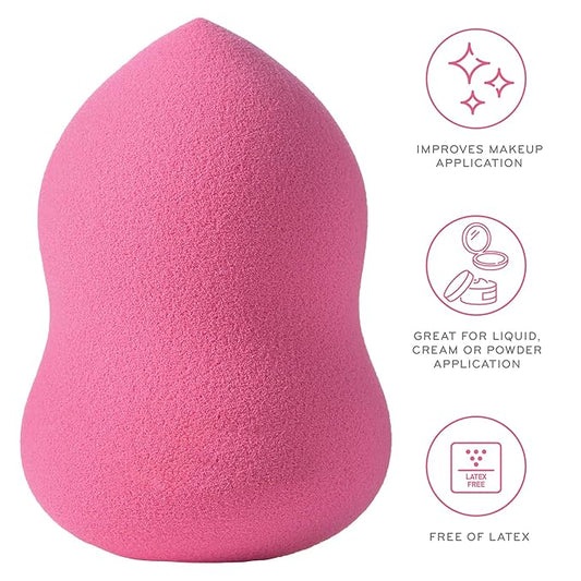 pürlisse Perfect Glow Makeup Sponge for Foundation - Blending Sponge for Liquid, Cream & Powder - Reusable & Latex-Free Makeup Applicator - Precision Rounded Edges for Seamless Coverage (1 Count)