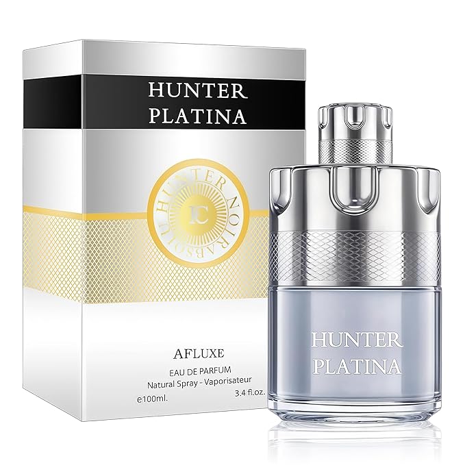 HUNTER PLATINA - Men's Cologne Long Lasting - Fresh Woody Eau de Parfum for Men - 100ml Gift Set