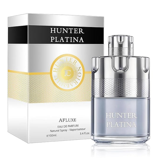HUNTER PLATINA - Men's Cologne Long Lasting - Fresh Woody Eau de Parfum for Men - 100ml Gift Set