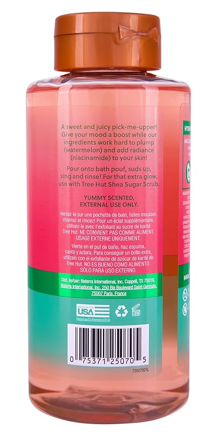 Tree Hut Watermelon Nourishing, Moisturizing & Hydrating Foaming Gel Wash, 18 oz.
