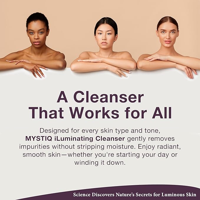 Lira Clinical MYSTIQ iLuminating Cleanser - Moisturizing Face Wash with Vitamin C, Orange Plant Stem Cells, and Plant Extracts - Gentle Facial Cleanser Supports Skin Barrier and Hydration - 6 Oz