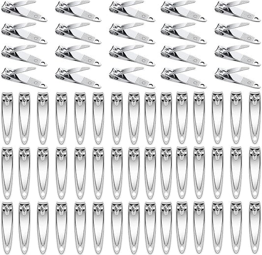 80 Pack Nail Clippers Bulk,Nail Clipper Set Flat Trimmer Portable Bulk in Bulk,Nail Supplies Manicure Tools for Women Man Adult Homeless Care