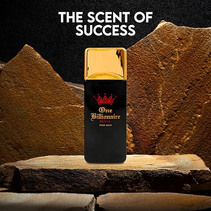 One Billionaire Sensual Woody Fragrance for Men | Long Lasting Cologne Aromatic Scent, Eau de Parfum Natural Spray - Great Holiday Gift, 3.4 Fl Oz/100 Ml