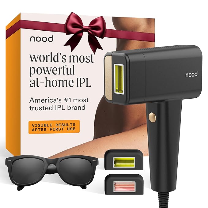 Nood™ NEW Flasher Pro — IPL Laser Hair Removal Device & Anti-Aging Red Light Therapy for Women & Men — Pain-free, Permanent, Visible Results After First Use & Works Everywhere Hair Grows — Matte Black