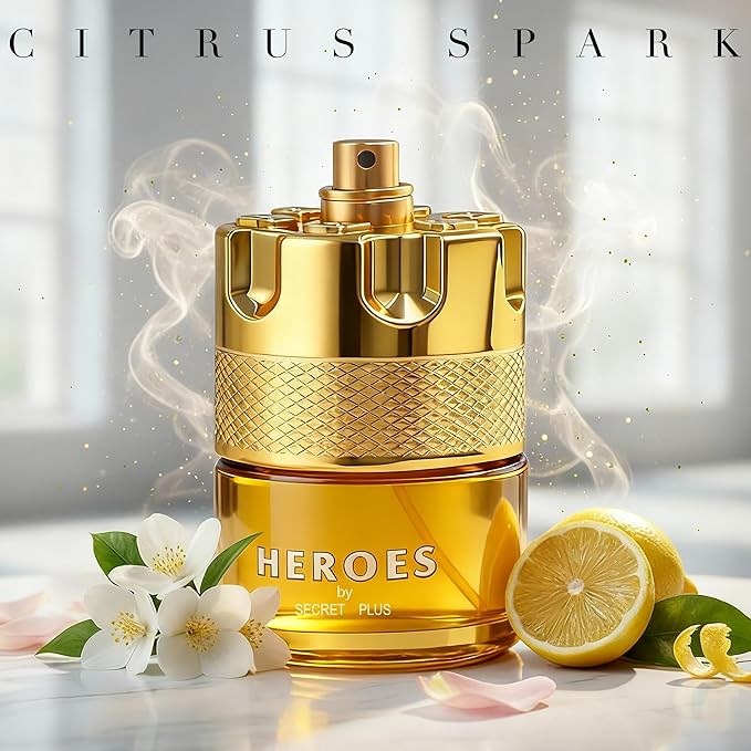 HEROES-SECRET PLUS, Men's Cologne Gift, Long Lasting EDP, Aura of Elitism & Modern Style, Perfume for Business, Commute and Casual Use, 3.4 Fl Oz