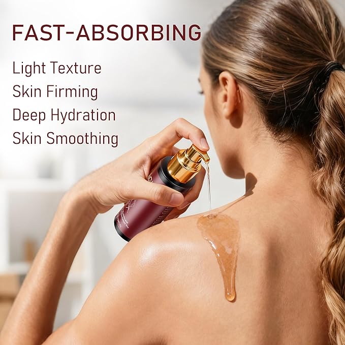 Body Firming Oil – Nourishing & Hydrating Dry Oil with Vitamin E & Natural Oils, Fast-Absorbing Serum for Crepe Skin, Helps Improve Elasticity & Smooth Skin Appearance, Full Body Care, 120ML