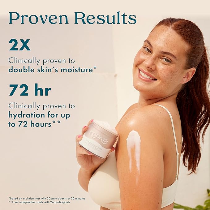 Kopari Ultra Restore Body Butter, Whipped Lightweight Formula, Hyaluronic Acid & Mango Seed Butter, Deep & Long-Lasting Moisture, Guava 7.7 oz