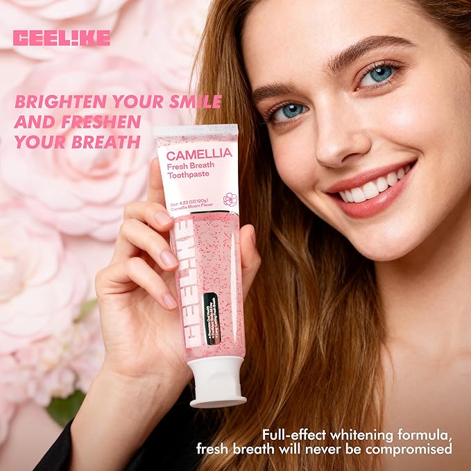 Camellia Fresh Breath Toothpaste, Natural Floral Flavor for Long - Lasting Oral Freshness, Enriched with Plant Extracts, 4.23 Oz (120g)