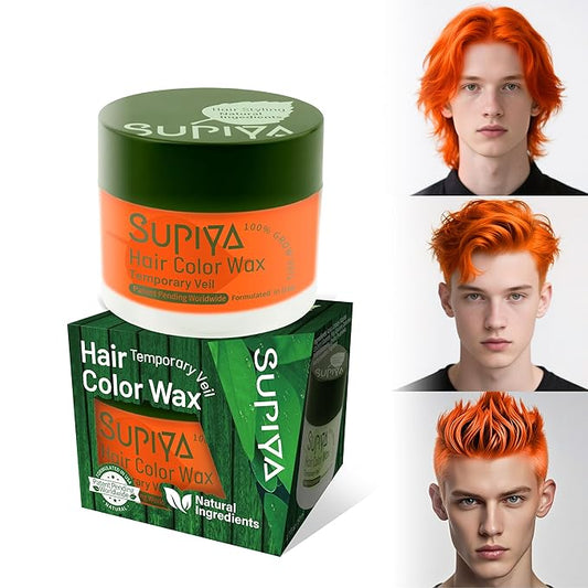 Temporary Hair Styling Color Wax, Green Blue Purple Red Hair Dye Color Wax Washable Natural Instant Hair Coloring Cream for DIY Hairstyle for Kids Men Women(Color #45)