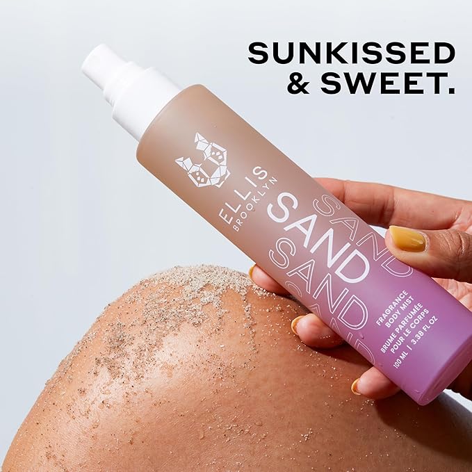 Ellis Brooklyn SAND Hair And Body Fragrance Mist - Gourmand Musk Perfume Mist with Italian Bergamot, Ginger Lily, & Vanilla Absolute, Vegan Perfume Made In The USA, 100ml 3.38 Fl Oz