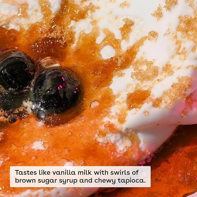 eos Flavor Lab Secret Menu Gift Set - Brown Sugar Boba Lip Scrub Exfoliator & 24H Moisture Super Balm, Limited-Edition Lip Treatment, Nourishing, 2-Pack