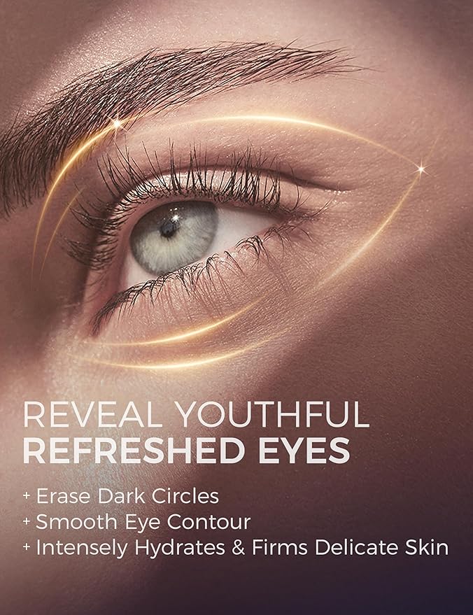 Retinol Eye Cream for Dark Circles with Caffeine Peptides Niacinamide Tranexamic Acid | Under Eye Cream for Puffiness and Eye Bags | Hydrating Firming Korean Eye Care - 1.06 oz