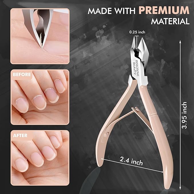Professional Cuticle Cutter & Pusher Trimmer Manicure Tools with Double Spring – Perfect Nail Care Tool for Manicure & Pedicure Beauty at Home/Spa/Saloon
