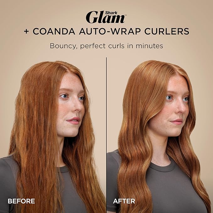Shark Glam Ceramic & Powerful Air Styling & Drying System, with Silki Straightener & Shark Glossi Air Glosser, for Drying, Curling, Straightening & Glossing with Diffuser, HD6052S (Curly & Coily Hair)