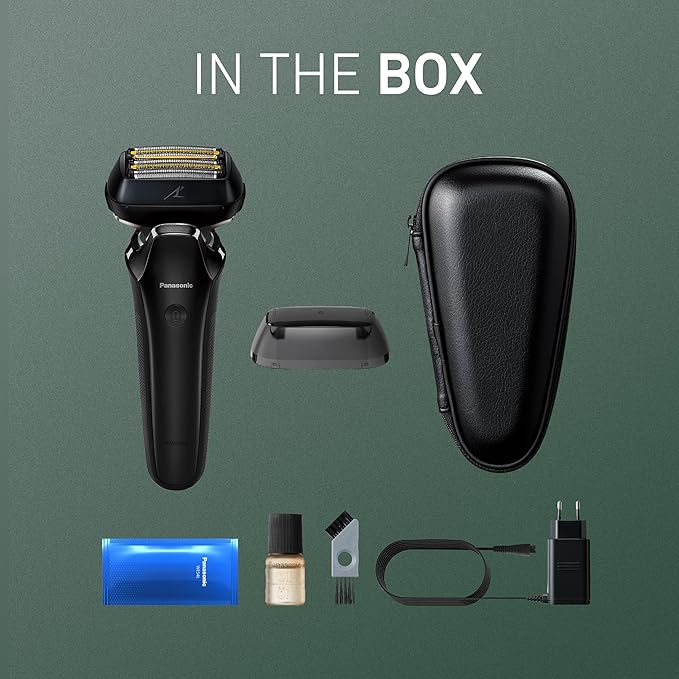 Panasonic ARC6 Electric Razor for Men Face, Wet & Dry Shavers for Men with Foil Shaver, Pop-up Trimmer, Ultra-Fast 6-Blade, Smart Shave Sensor, 22D Flexible Pivoting Head - ES-LS8A-K (Black)