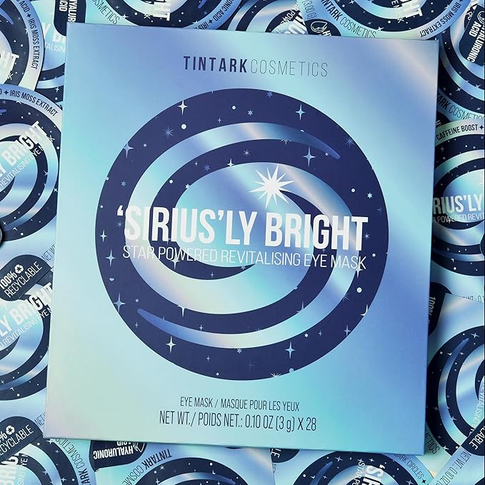 SIRIUSLY BRIGHT Under Eye Patches 28 Pairs, 5-Min Revitalizing Eye Masks with Caffeine Hyaluronic Acid Iris Moss to Reduce Dark Circles and Puffiness, Brightening & Depuffing Gifts for Women