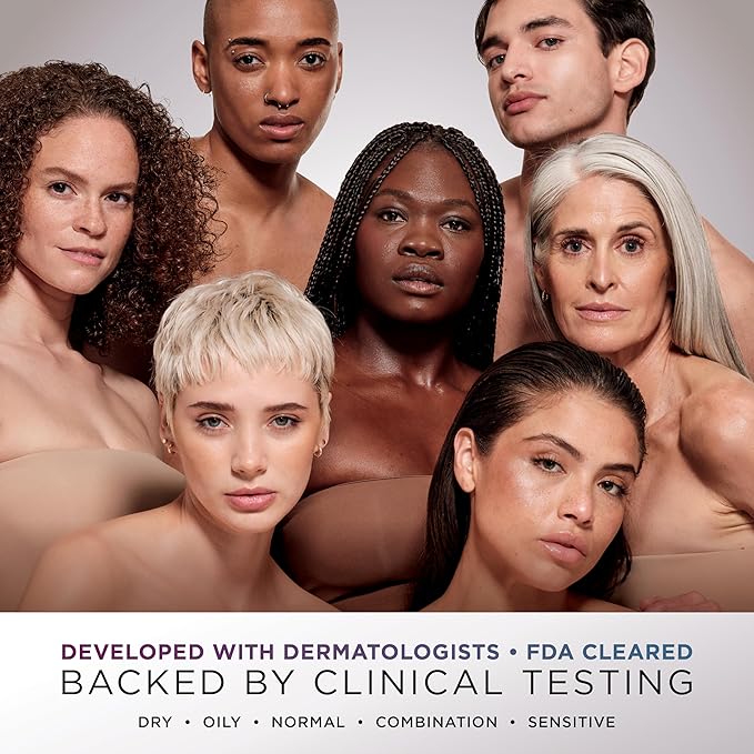 Shark CryoGlow LED Face Mask with Under-Eye Cooling, Anti-Ageing & Blemish Repair, Red & Blue LED, Infrared Light Therapy, USB-C, Remote Control, Storage Bag, Lilac Chill, FW312PL