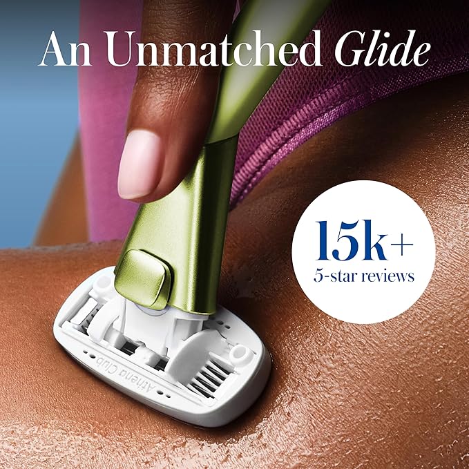 Athena Club Women's Razor Shave Kit, 1 Matchpoint Razor Handle + 6 Blade Refills