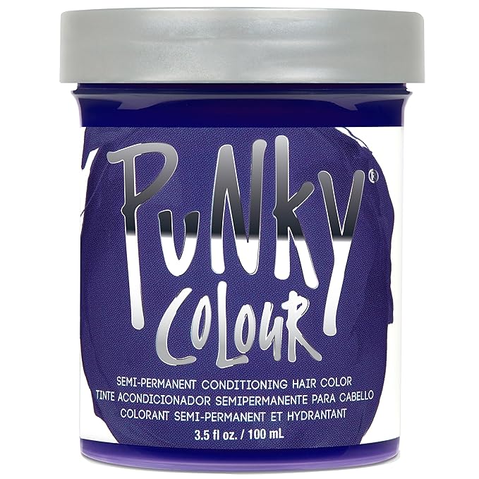 Punky Violet Semi Permanent Hair Color - Vegan, Cruelty-Free Conditioning Hair Dye, Lasts Up to 35 Washes, 3.5 fl oz