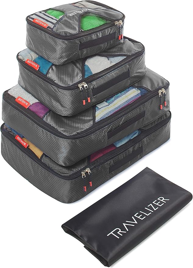 Travel Packing Cubes 5 pcs Luggage Organizer Set for Bag & Suitcase