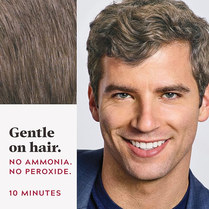 Just For Men Easy Comb-In Color Mens Hair Dye, Easy No Mix Application with Comb Applicator - Light-Medium Brown, A-30, Pack of 3