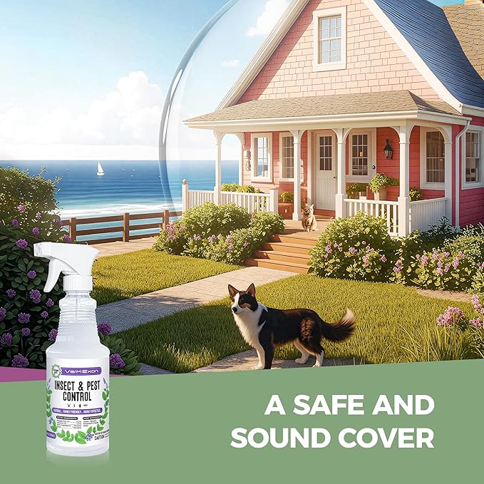 Peppermint Oil Insect & Pest Control Spray – 16oz Natural Plant-Based Bug Killer for Spiders, Ants, Flies, and Other Insects, Safe for Home & Kitchen Use