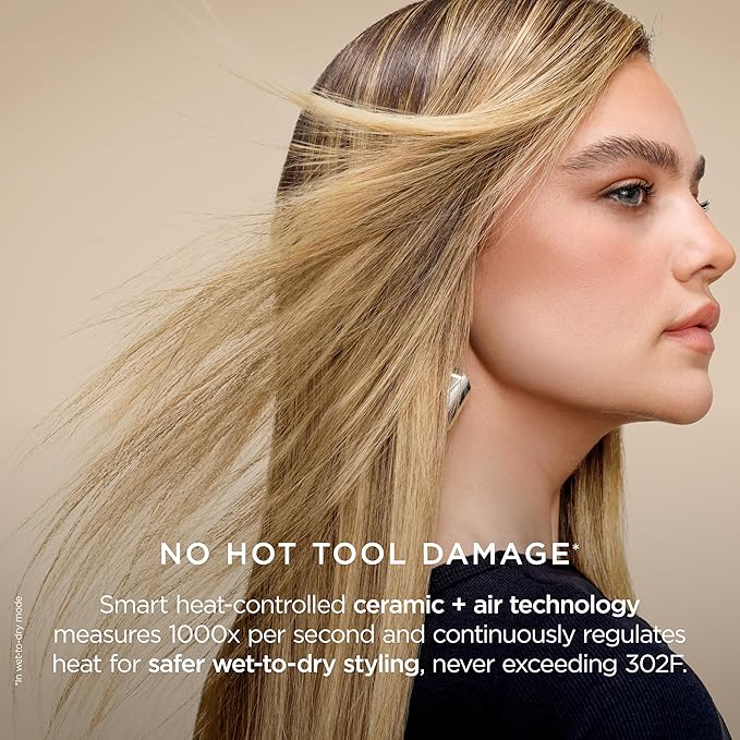 Shark Glam Ceramic & Powerful Air Styling & Drying System, with Silki Straightener & Shark Glossi Air Glosser, for Drying, Curling, Straightening & Glossing with Diffuser, HD6052S (Curly & Coily Hair)